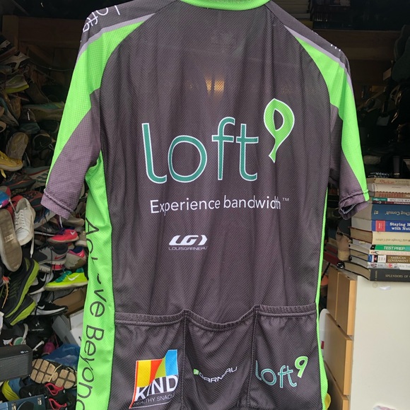 Louisgarneau"Loft9 " Mens Black Lime Cycle Jersey Top Size Large - Picture 2 of 14